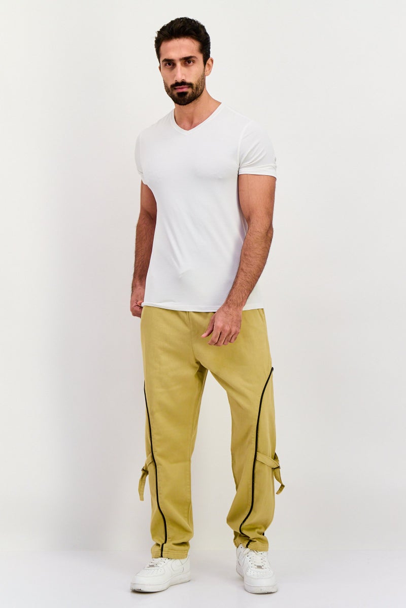 Night Addict بنطال تشينو عادي للرجال، تان - Image 2